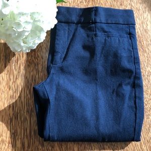 BANANA REPUBLIC cropped navy stretch chino size 4
